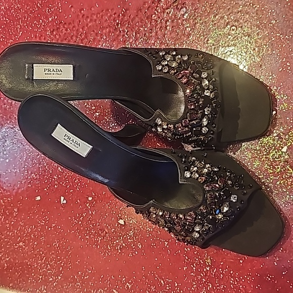 Prada gem embellished heel slides - Picture 5 of 13